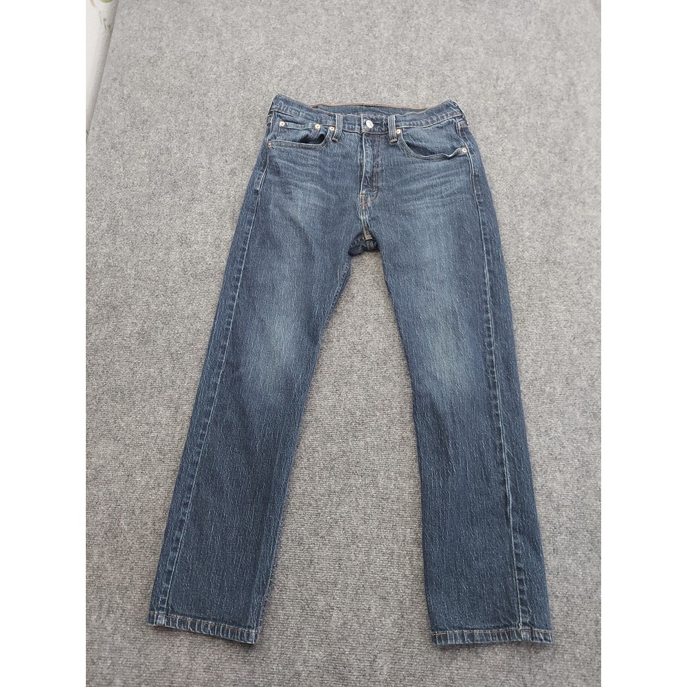 Levis 505 Jeans Mens 31x30 Blue Dark‎ Wash Denim Straight Leg Regular Fit